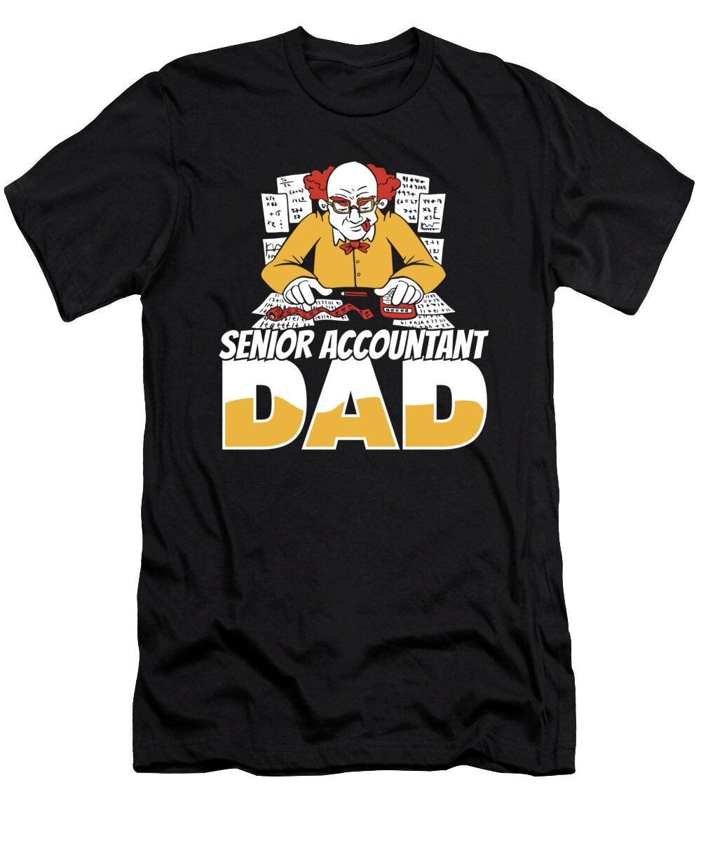 Cpa Dad Finance Accountancy Bookkeeper Senior Accountant Crazy Squirrel T-Shirt
