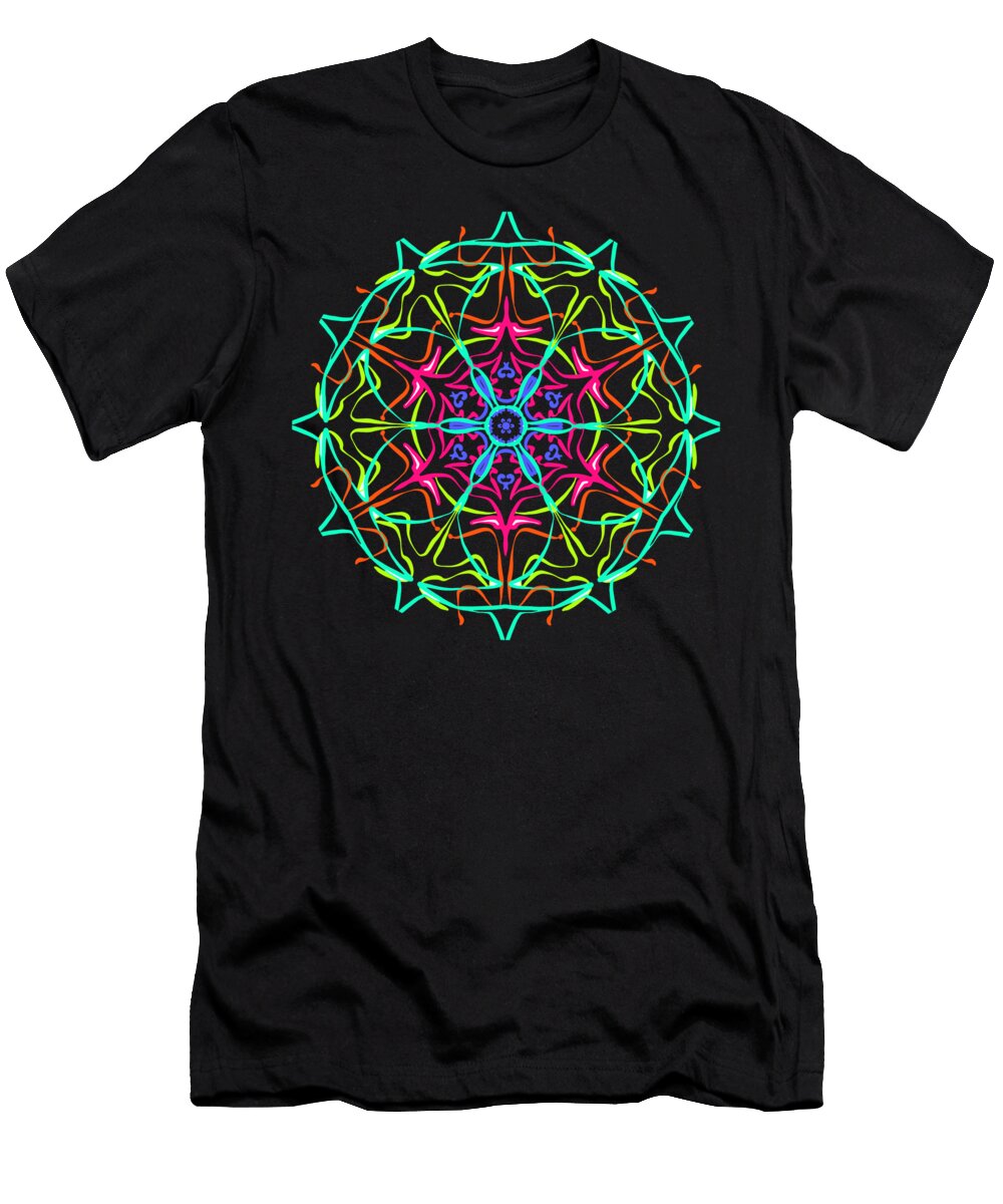 Crazy Line Art Mandala Ariel Guevara T-Shirt