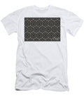 Creamy Beige and Black Line Shape Pattern Petite Pattern Minimal Graphic Designs T-Shirt