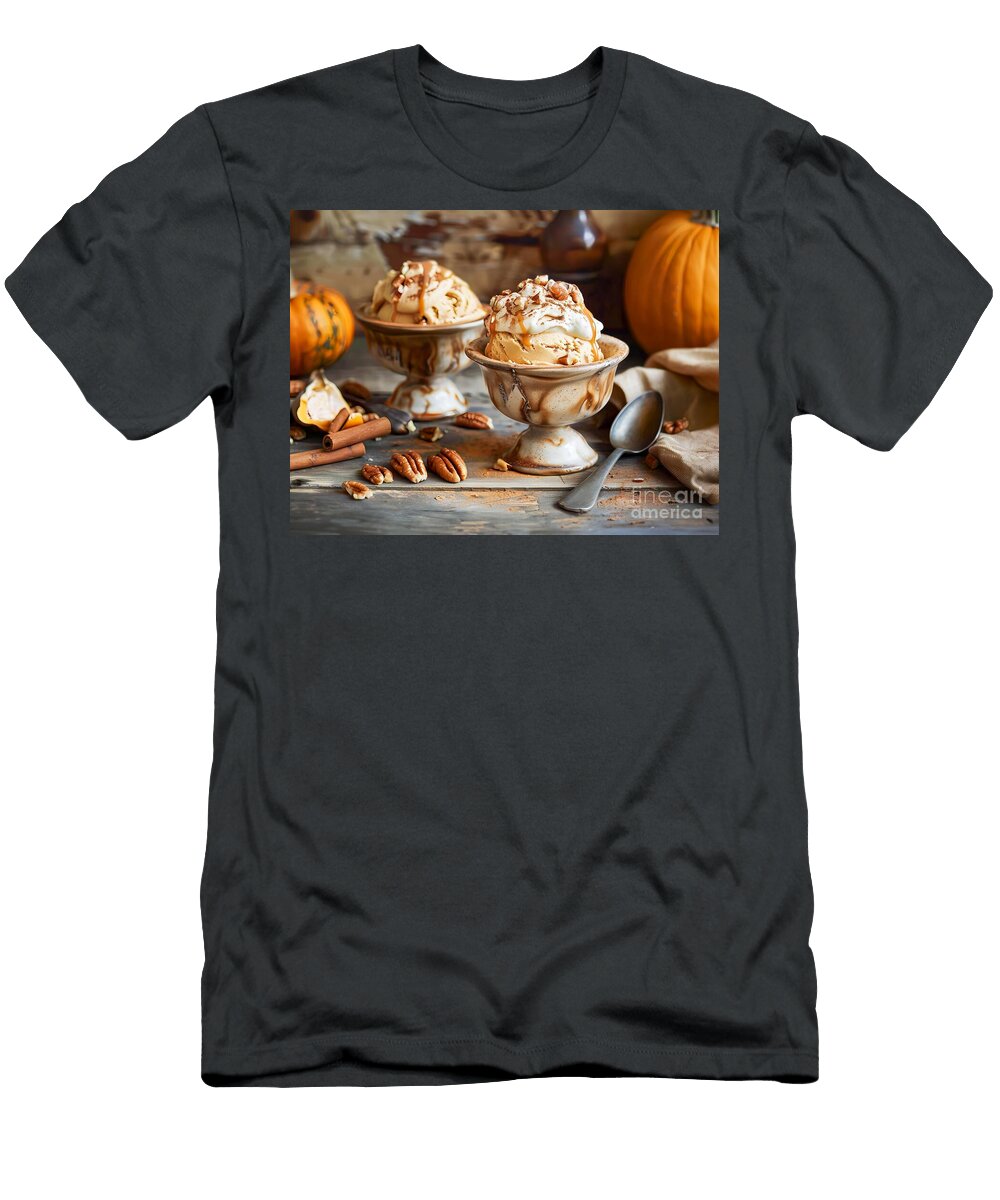Creamy Pumpkin Ice Cream Art Momente T-Shirt