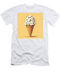 Creamy Vanilla Soft Serve Ice Cream with Chocolate Chips in a Wa Stephen Miller T-Shirt