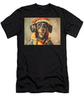 Creative Animal Art Funny Dog Portrait Dachshund Painting a Dachshund Dressed As a Hot Dog Portrait Adrien Efren T-Shirt