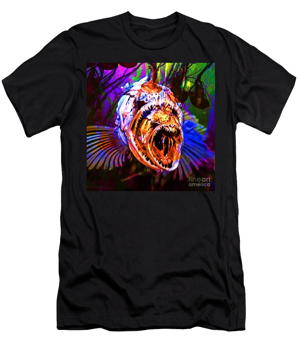 Creatures of the Deep Fear No Fish 5d24799 Square V2 Wingsdomain Art and Photography T-Shirt
