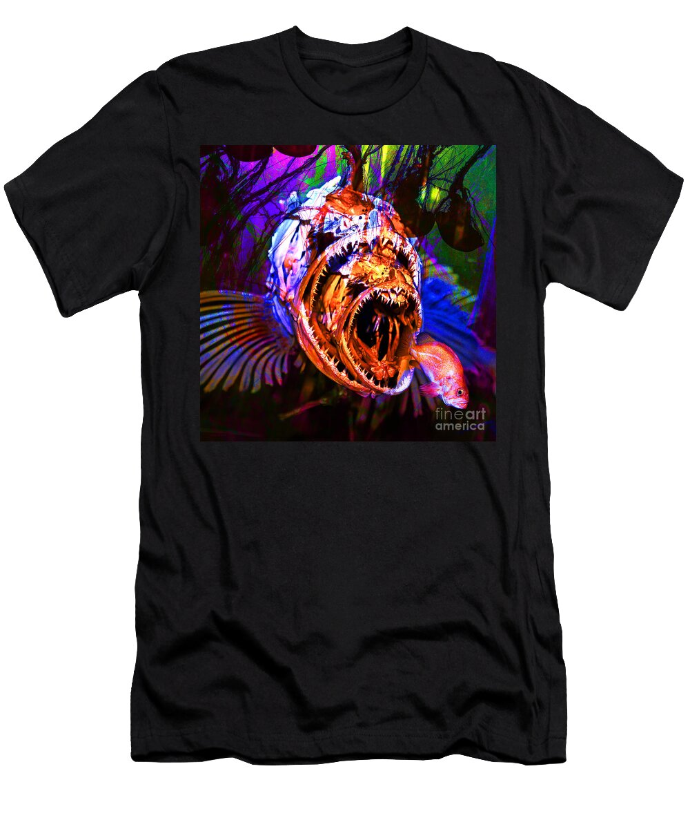 Creatures of the Deep Fear No Fish 5d24799 Square Wingsdomain Art and Photography T-Shirt