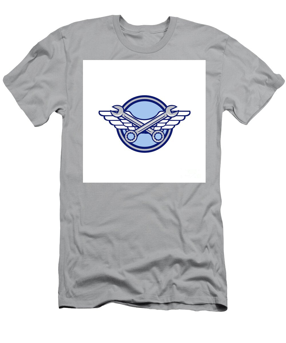 Crossed Spanner Air Force Wings Icon Aloysius Patrimonio T-Shirt