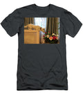 Curious Dog Sniffing Flowers Christine Gibbons T-Shirt