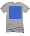Curve Wave Chevron Pattern in Summer Sky and Ultramarine Blue N3152 Holy Rock Design T-Shirt