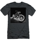 Custom Matte Black Bobber Motorcycle with Whitewall Tires Black and White Dmr Filho T-Shirt