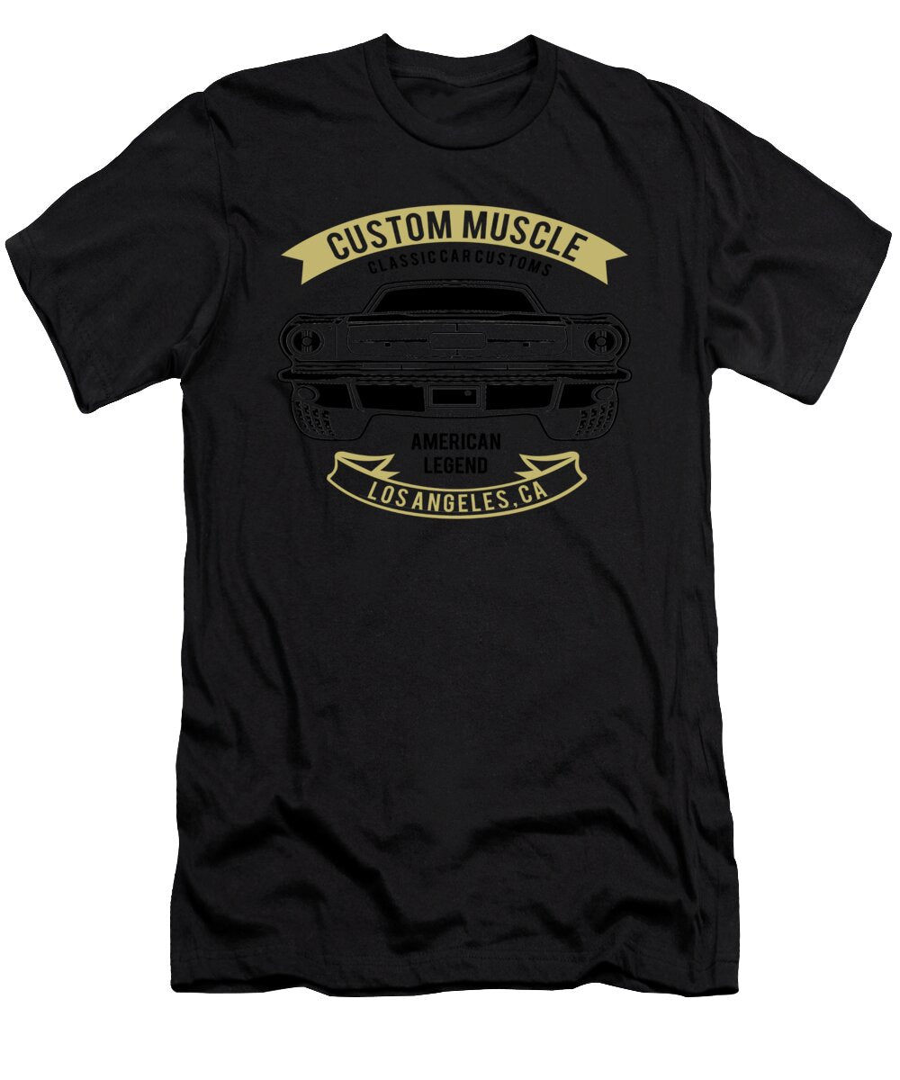 Custom Muscle Classic Car Vintage Motorcar Rider Florian Dold Art T-Shirt
