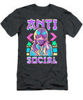 Cute Antiocial Vaporwave Anime Girl Japanese Antisocial Marti Selina T-Shirt