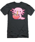 Cute Axolotl Eating Japanese Ramen Noodles Sibainu T-Shirt