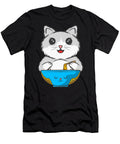 Cute Cat Eating Ramen Miralem Bektas T-Shirt