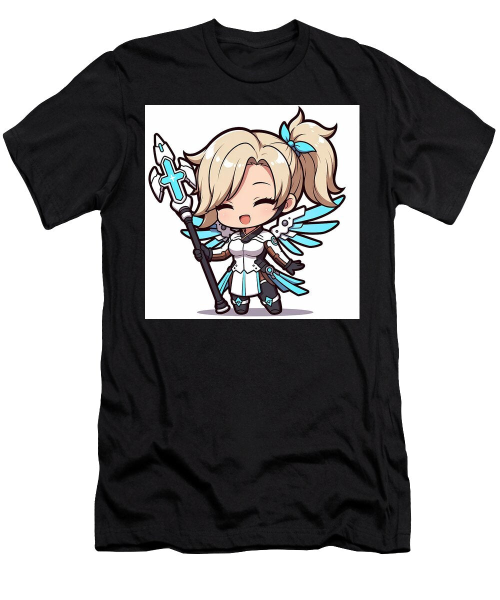Cute Chibi Character with Staff Tricky Woo T-Shirt