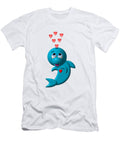 Cute Dolphin with Hearts Rose Santuci Sofranko T-Shirt