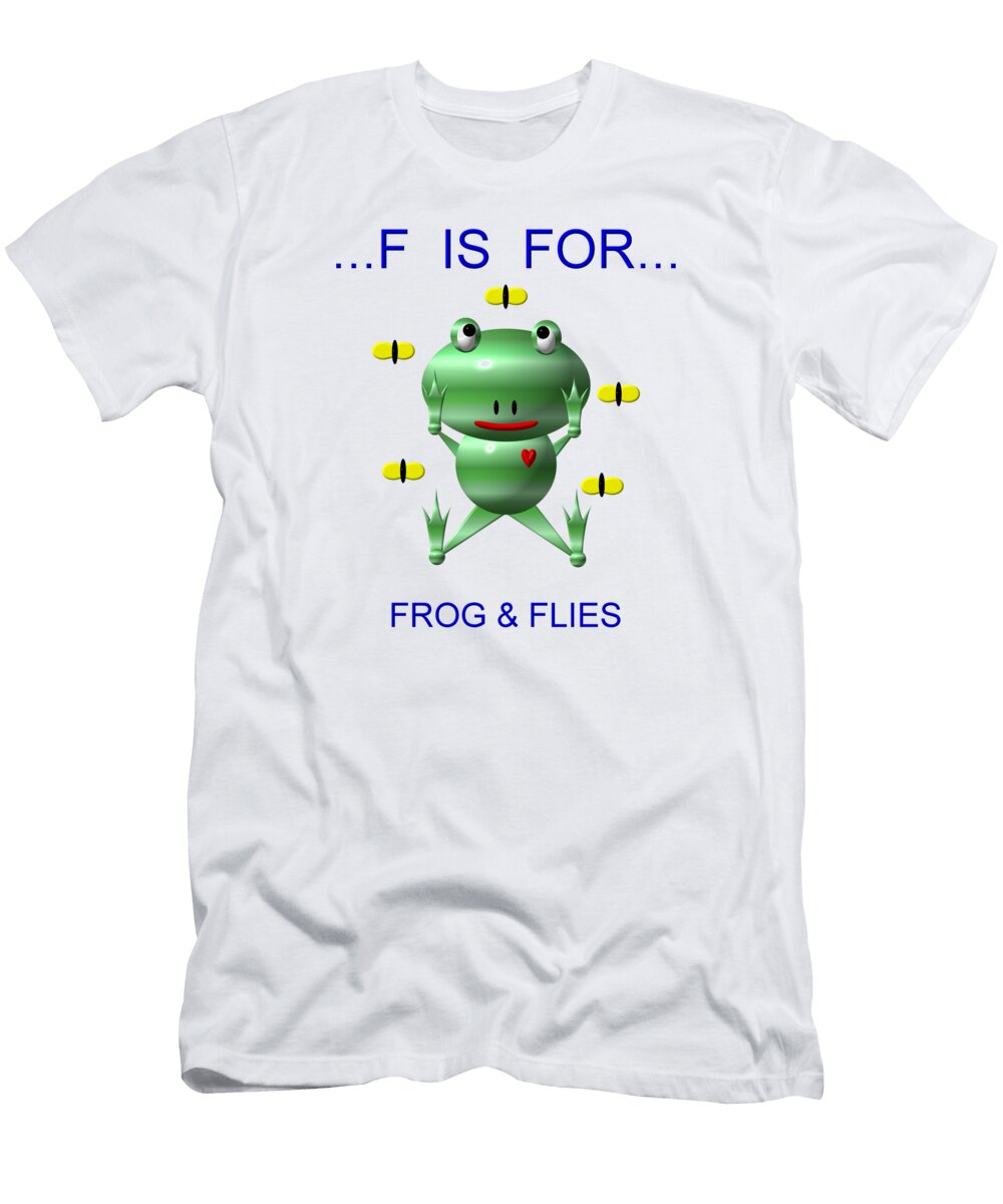 Cute Frog with Flies Rose Santuci Sofranko T-Shirt
