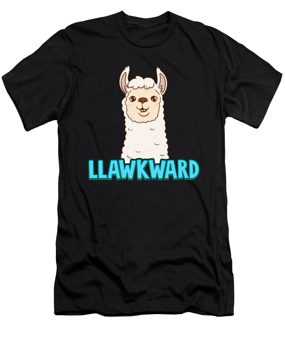 Cute Funny Llawkward Awkward Llama Pun Lama the Perfect Presents T-Shirt
