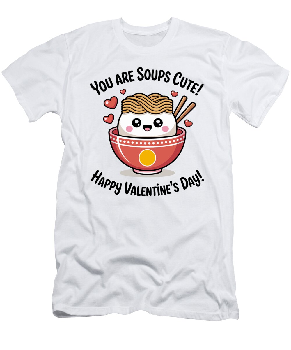 Cute Noodle Bowl with Smiling Face Joanna Redesiuk T-Shirt