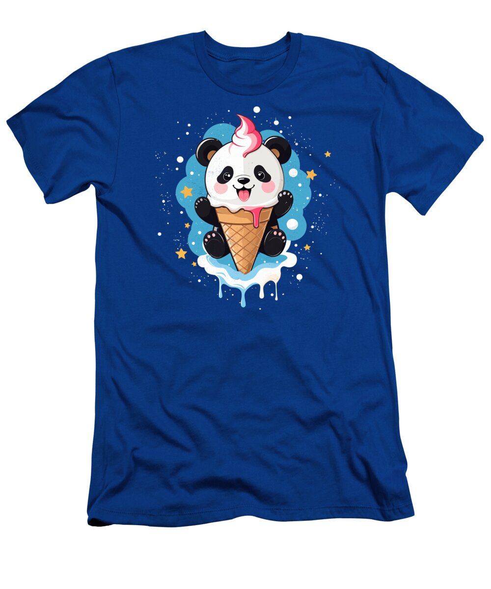 Cute Panda in Ice Cream Cone Mustafa Akgul T-Shirt