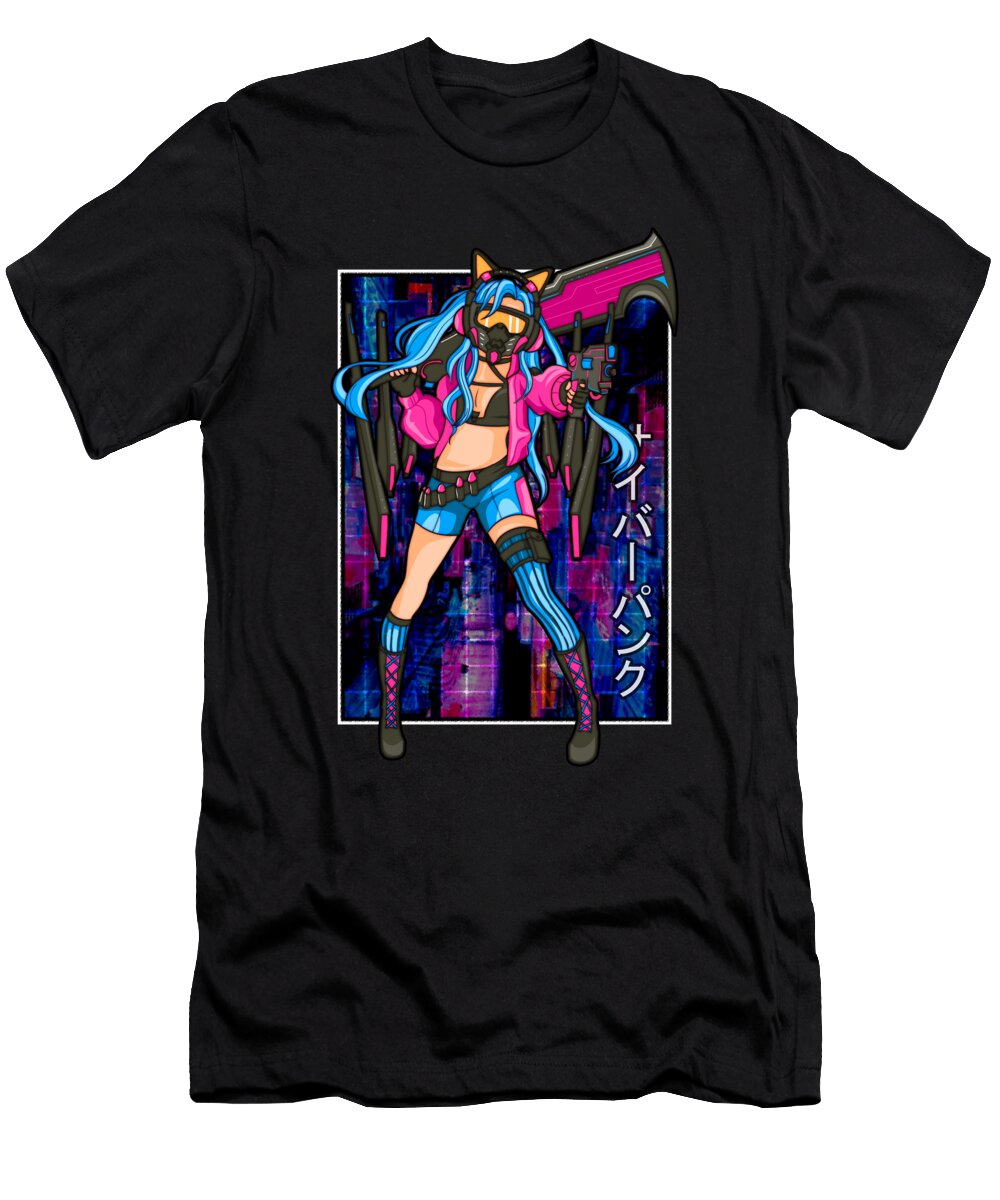 Cute Vaporwave Anime Girl Aesthetic Edm Music the Perfect Presents T-Shirt