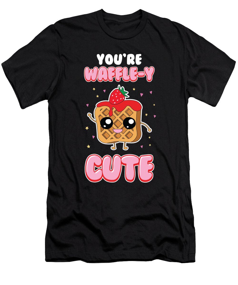 Cute Youre Waffley Awfully Punny Breakfast Pun the Perfect Presents T-Shirt