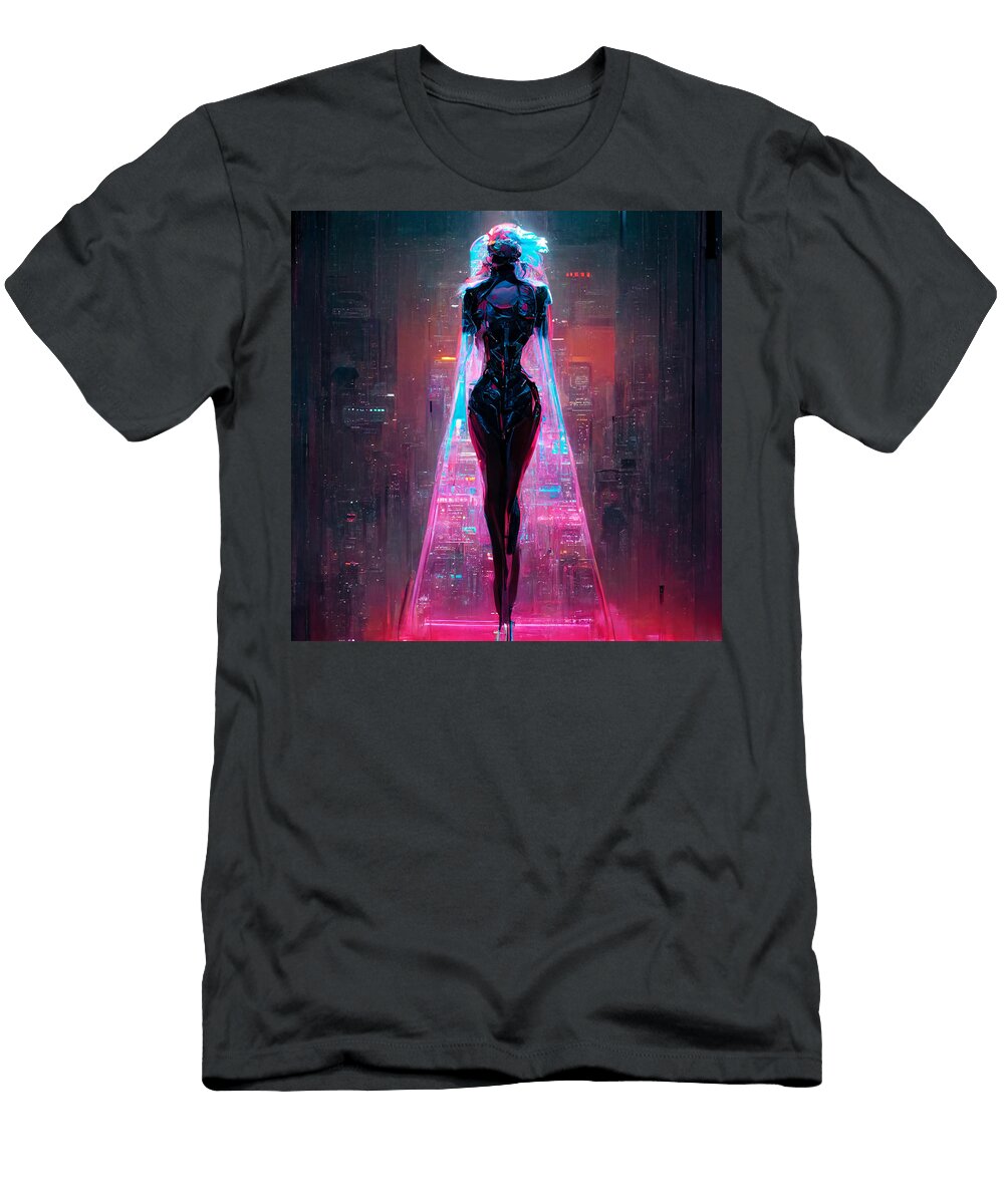 Cyberpunk Aphrodite 1 Janelle Carrier T-Shirt