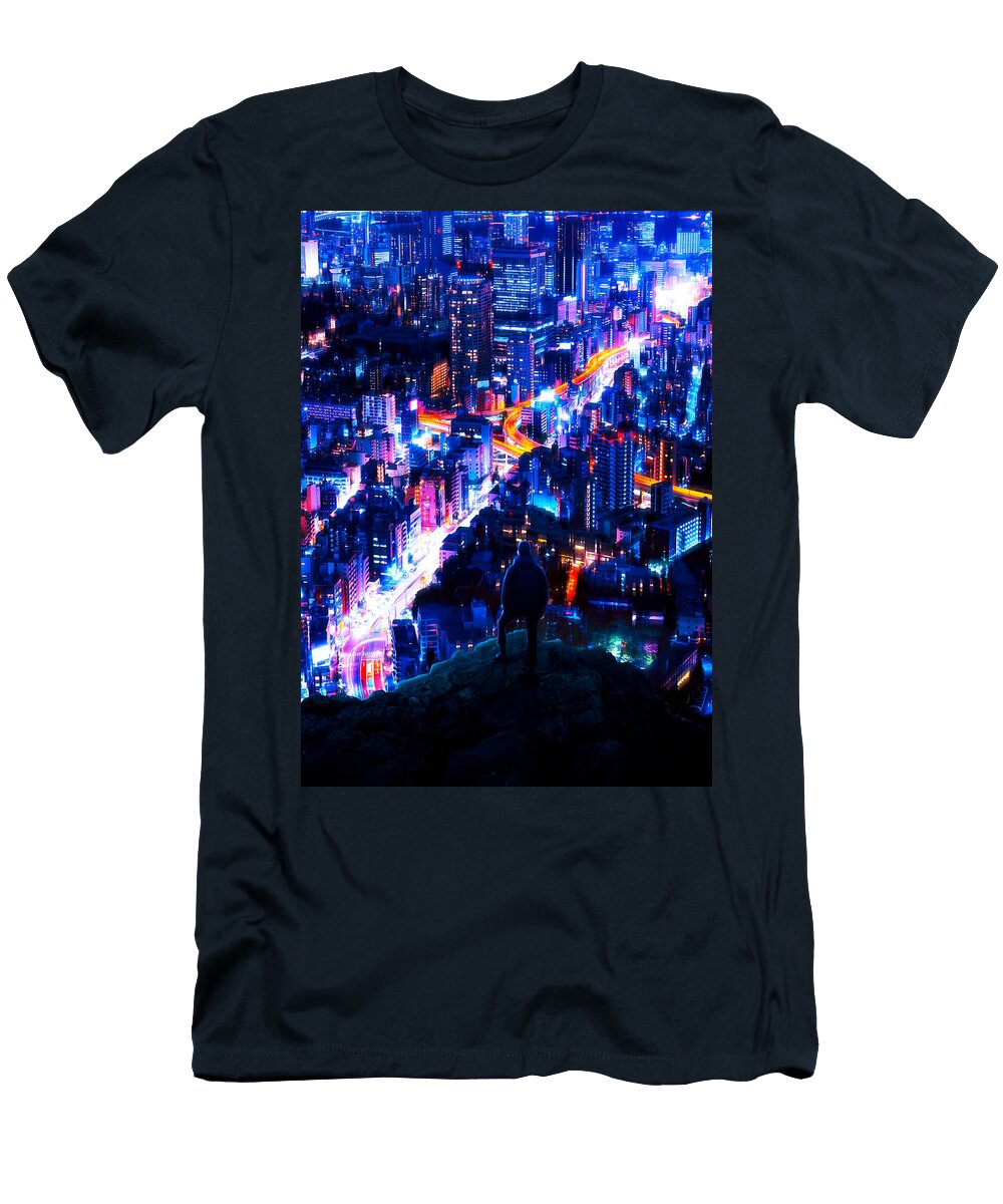 Cyberpunk Blue James Garcia T-Shirt