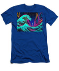 Cyberpunk Great Wave New York City Neon Synthwave Art Vandy Fullum T-Shirt