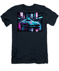 Cyberpunk Outrun Vaporwave Synthwave Cityscape Porsche 911 Gt2 Neon Retro Travel Lowell Harann T-Shirt