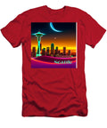 Cyberpunk Seattle Skyline At Night Whitney Ervin T-Shirt
