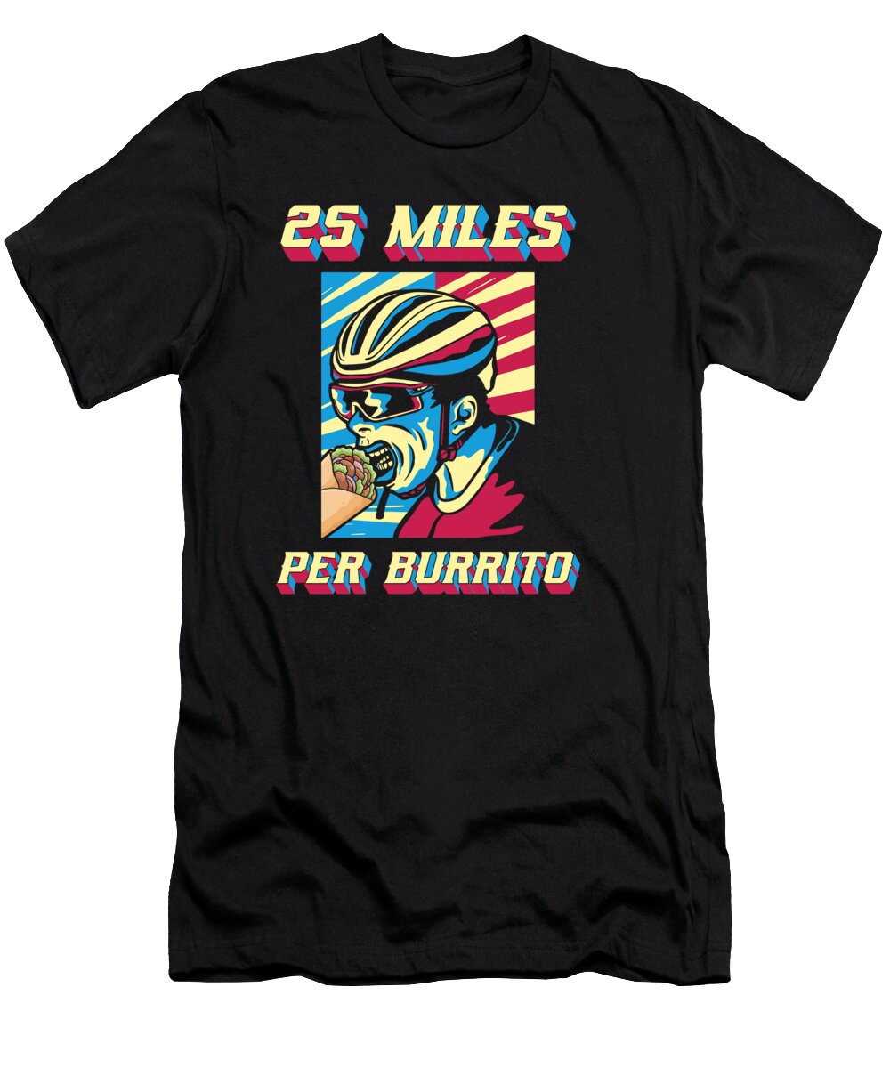 Cycling Burrito Cycle Bicycle Bike Racing Cyclist Crazy Squirrel T-Shirt