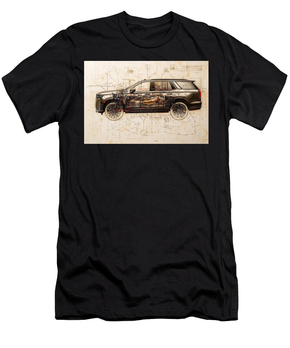 Da Vincis Cadillac Escalade Codex Frederick Vellani T-Shirt