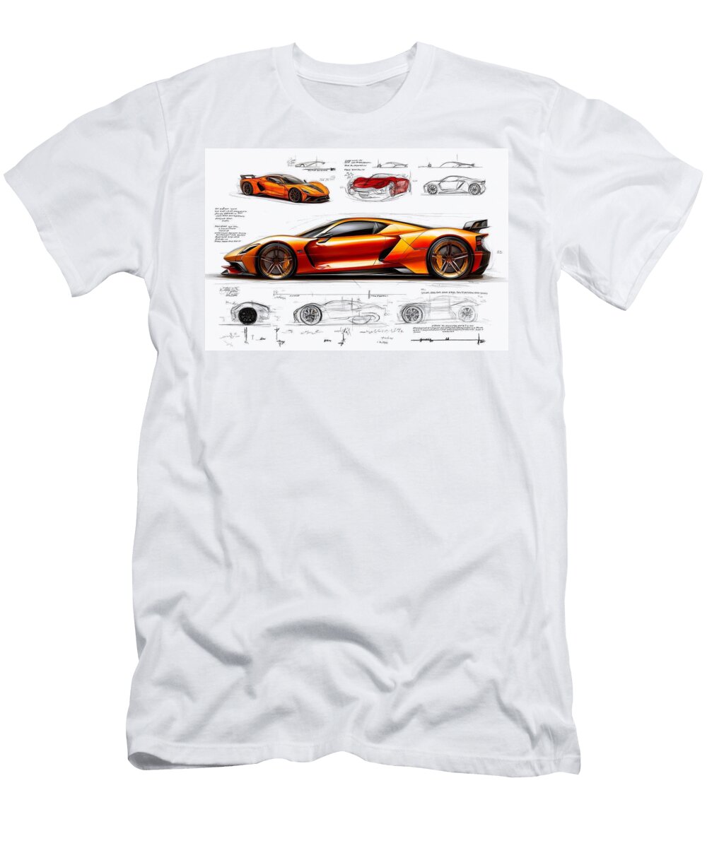 Da Vincis Study of Extreme Speed Frederick Vellani T-Shirt