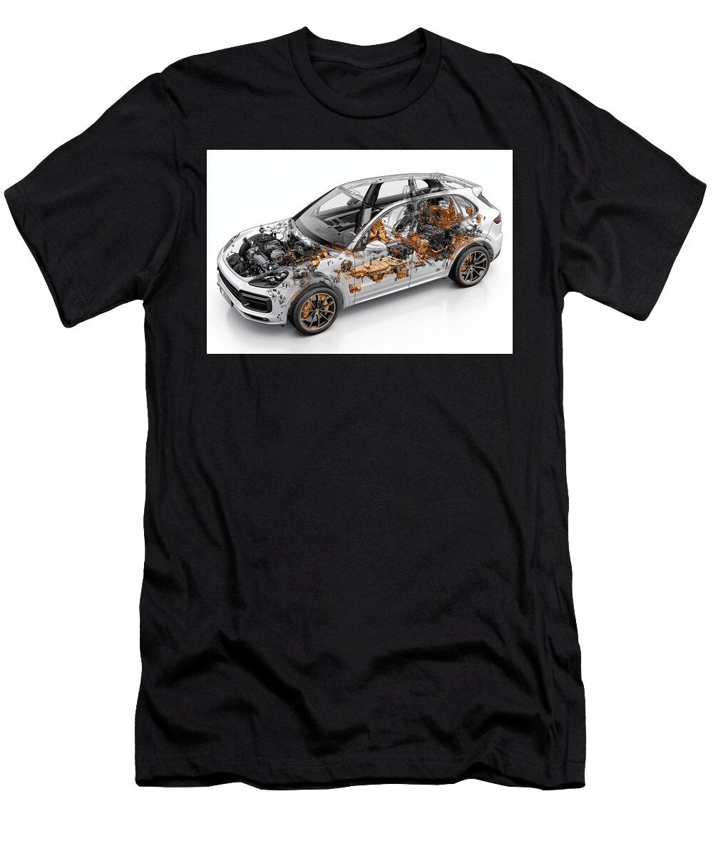 Da Vincis Study of the Porsche Cayenne Turbo Gt Frederick Vellani T-Shirt