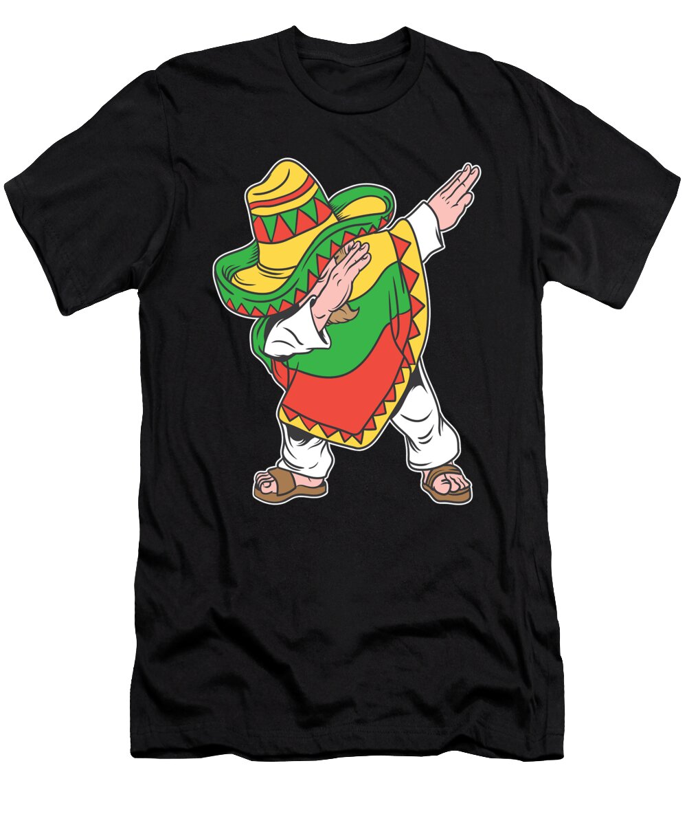 Dabbing Mexican Poncho Cinco De Mayo Fiesta Gift Haselshirt T-Shirt