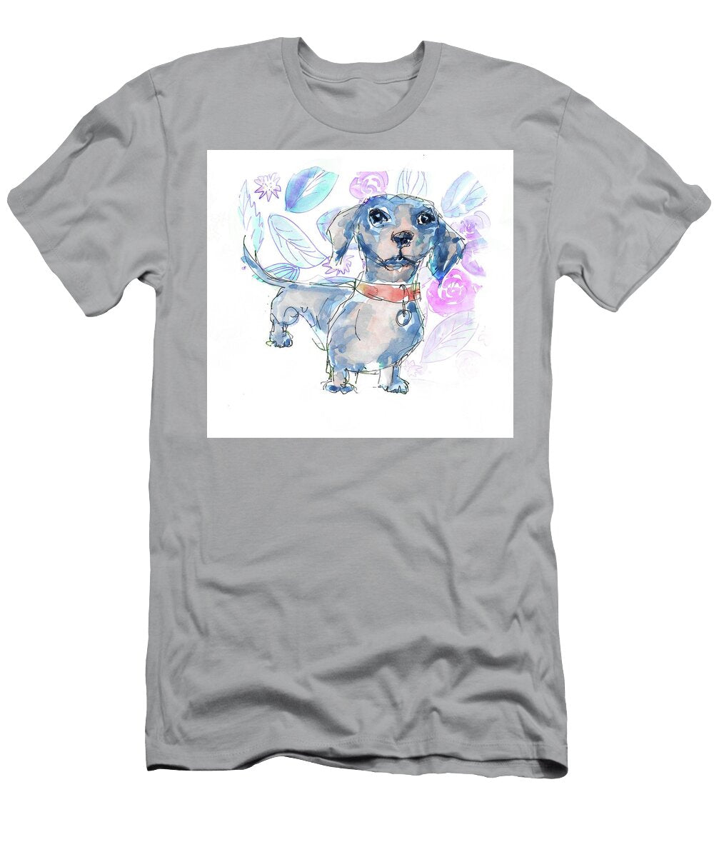 Dachshund and Flowers Zelda Tessadori T-Shirt