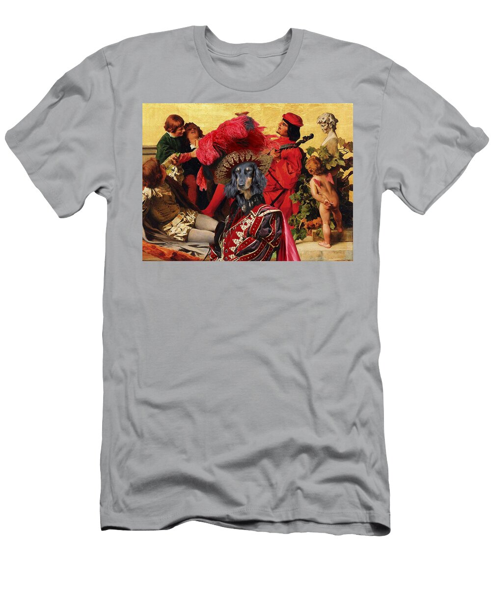 Dachshund Art Canvas Print Cheerful Boys Sandra Sij T-Shirt
