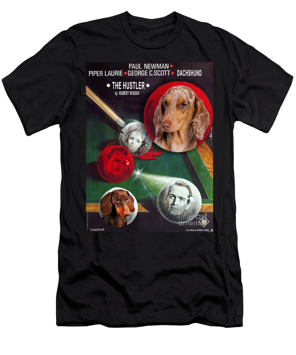 Dachshund Art Canvas Print the Hustler Movie Poster Sandra Sij T-Shirt