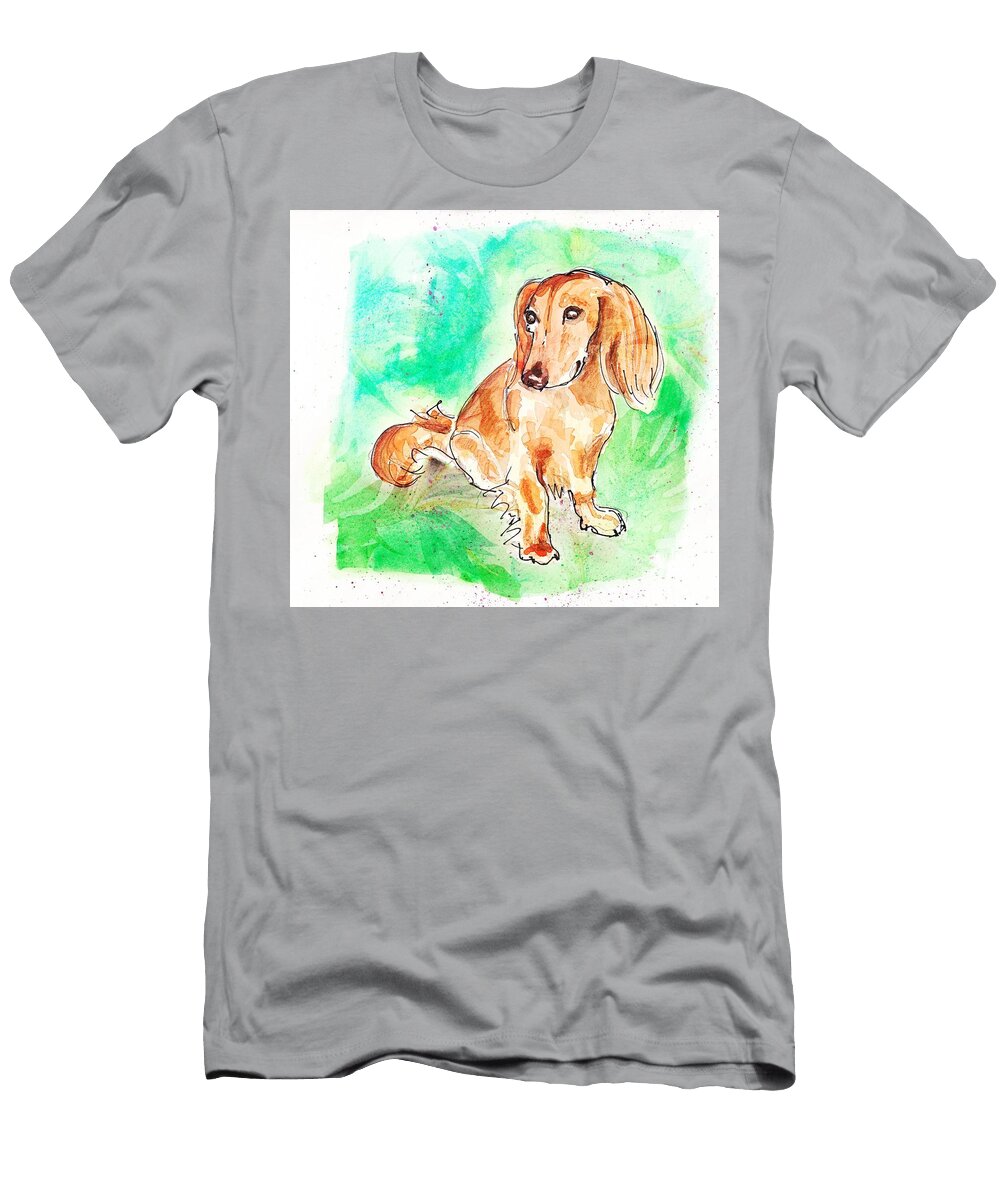 Dachshund in the Forest Zelda Tessadori T-Shirt