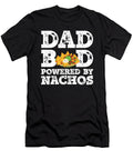 Dad Bod Powered By Nachos Father Figure Gifts Idea with Funny Graphic for Food Lovers Orange Pieces T-Shirt