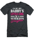 Daddys Little Girl Veteran Dad Veterans Day Gif Demic Mario T-Shirt