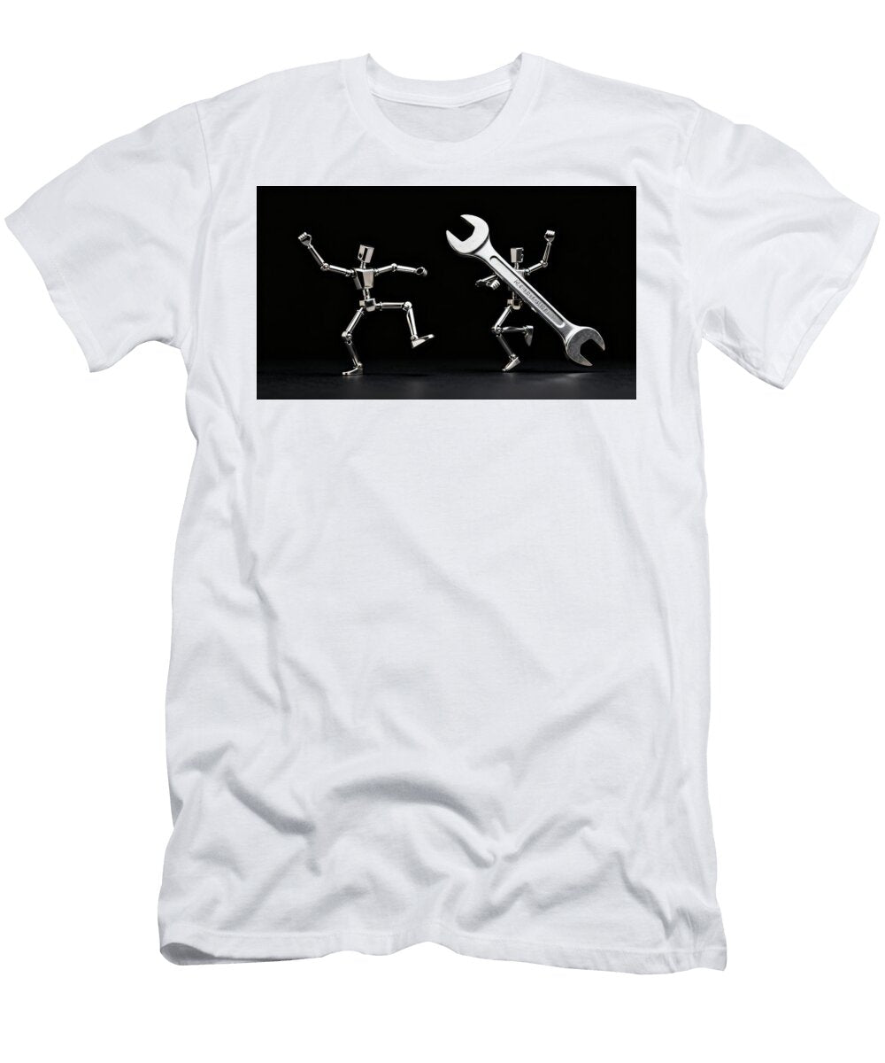 Dancing Robots with Wrench Ego Crash T-Shirt