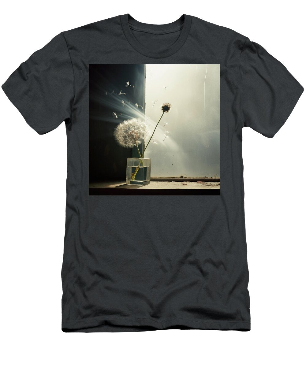 Dandelions in a Square Glass with Water Yo Pedro T-Shirt