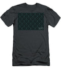 Dark Aqua and Black Minimal Geometric Tile Pattern Petite Pattern Minimal Graphic Designs T-Shirt