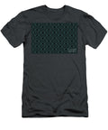Dark Aqua and Black Wavy Vertical Pattern Petite Pattern Minimal Graphic Designs T-Shirt
