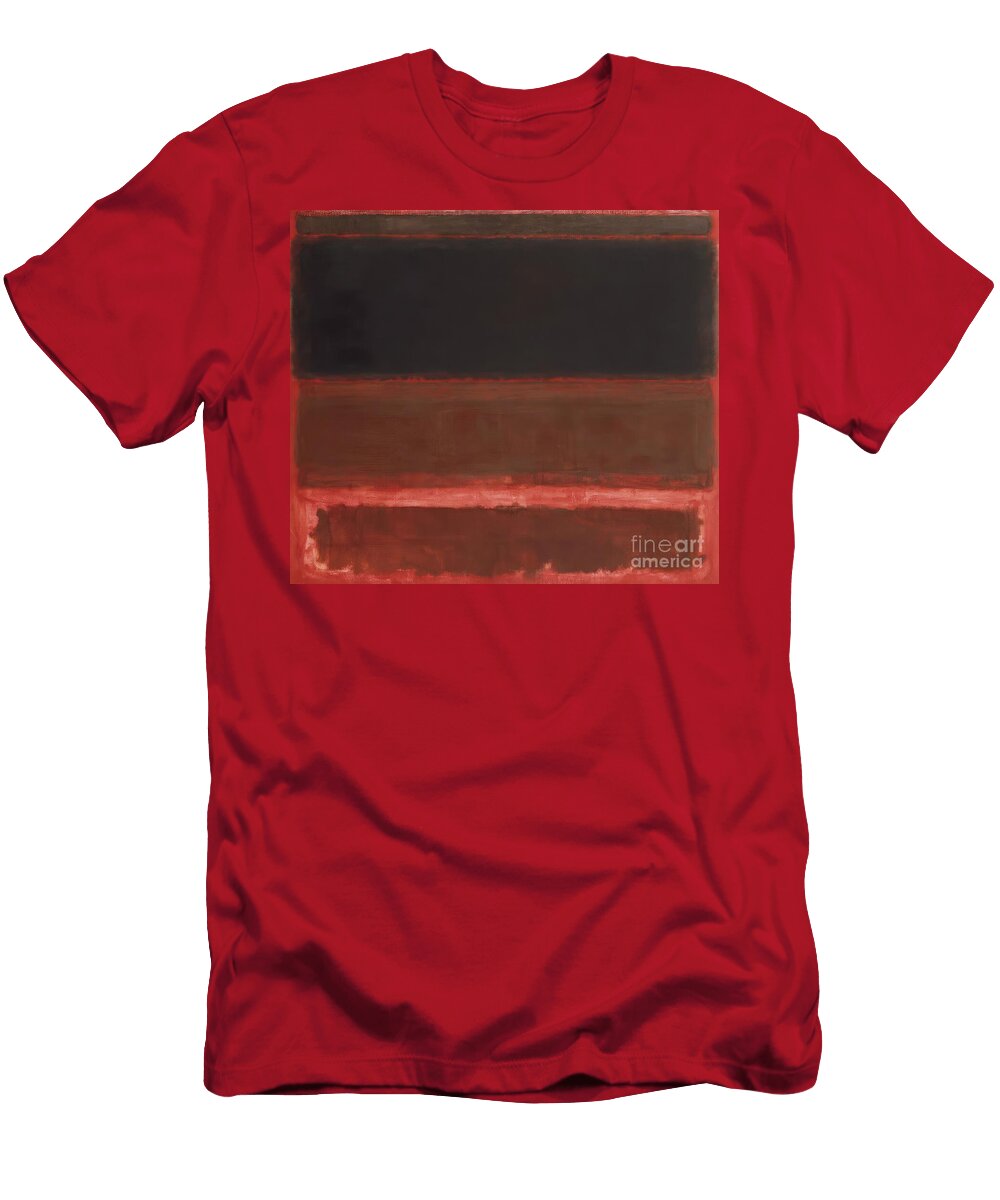 Dark Bands on Rust Background Mark Rothko T-Shirt