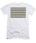 Dark Brown Cream Striped Chevron Ripple Pattern Petite Patterns T-Shirt