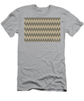 Dark Brown Tan Striped Chevron Ripple Pattern Petite Patterns T-Shirt