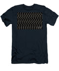 Dark Gray and Black Retro Chevron Stripe Pattern Petite Pattern Minimal Graphic Designs T-Shirt