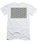 Dark Gray and White Art Deco Shape Pattern Petite Pattern Minimal Graphic Designs T-Shirt