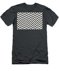 Dark Gray and White Pretty Herringbone Pattern Petite Pattern Minimal Graphic Designs T-Shirt
